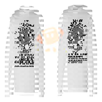 Football I'm Just Here For The Food And Halftime Show Long Sleeve T-Shirt - Thegiftio