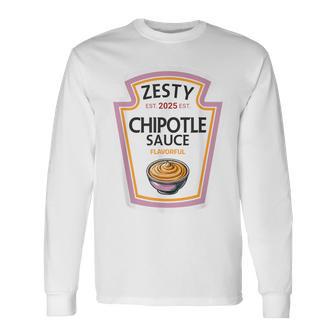 Halloween 2025 Zesty Chipotle Sauce Diy Long Sleeve T-Shirt - Thegiftio UK