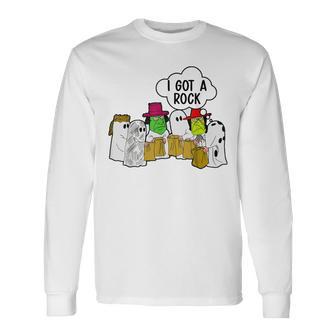Halloween Ghost Squad I Got A Rock Long Sleeve T-Shirt - Thegiftio UK