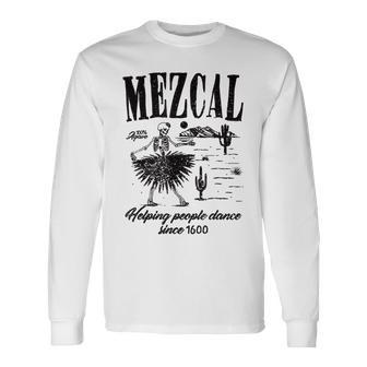 Retro Mexican Mezcal Cinco De Mayo Agave Spirit Liquor Long Sleeve T-Shirt - Thegiftio UK