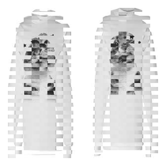 Y2k Retro Cat Meme Silly Cats Vintage Retro Cats Lover Long Sleeve T-Shirt | Seseable CA