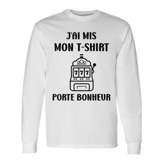 Gagnant Chance Humour Jeux Casino Porte Bonheur T-shirt à manches longues - Cadeauxyz