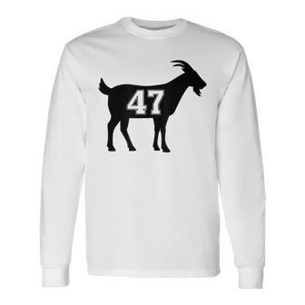 Goat 47 Trump Number 47 President Trump Goat 47 Trump Long Sleeve T-Shirt - Monsterry