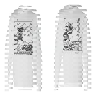The Great Wave Kanagawa Retro 80S 90S Kanagawa Wave Japanese Long Sleeve T-Shirt - Monsterry