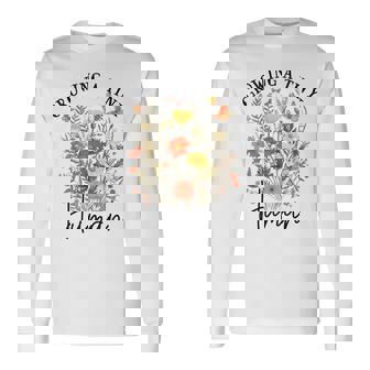 Growing A Tiny Human Expecting Mom To Be Pregnancy Long Sleeve T-Shirt | Mazezy