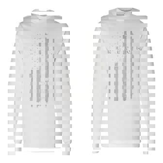 Grunge American Flag And Cross Faith Family Freedom Long Sleeve T-Shirt - Monsterry