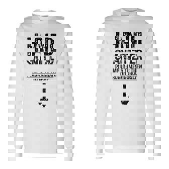 Hand-Sanitizer Rub In And Pump 10-15 Times Adult Humor T-shirt à manches longues - Cadeauxyz