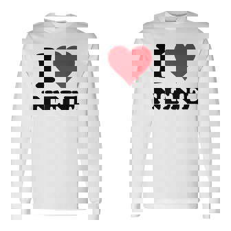 I Heart Nene 名 I Love パーソナライズ 長袖Tシャツ - Kawaiitshirt
