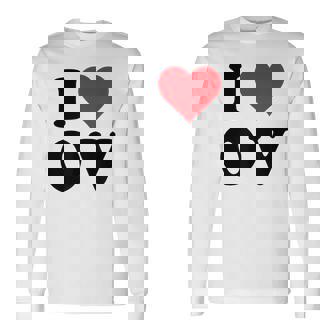 I Heart Ov Initials I Love OV First And Last Name O 長袖Tシャツ - Kawaiitshirt