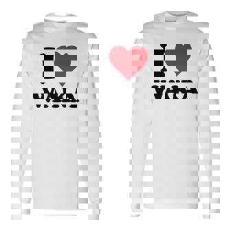 I Heart Waka ファーストネーム I Love パーソナライズ 長袖Tシャツ - Kawaiitshirt