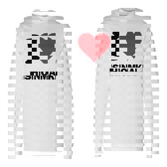 I Heart 石巻ジャパンラブ 日本のお土産品 長袖Tシャツ - Kawaiitshirt
