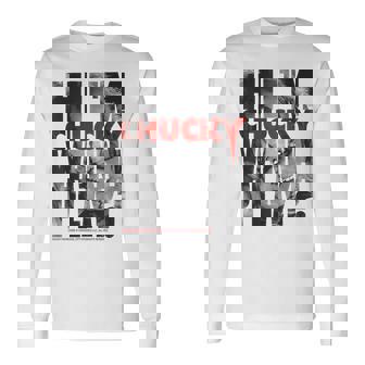 Hi I'm Chucky Wanna Play Chucky Halloween Long Sleeve T-Shirt - Thegiftio