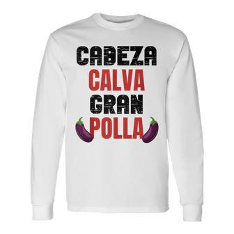 Hombre Cabeza Calva Gran Polla Regalo Para Calvo Hombre Humor In Mangas Camiseta de manga larga - Regaloses