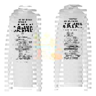 Homme Camping Caravane Rando Beau Dessin Papa Papy Tonton T-shirt à manches longues - Cadeauxyz