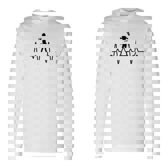 Hula Hoop Heartbeat Ekg Hooping Fitness Hoop Dancing Sport Long Sleeve T-Shirt | Mazezy
