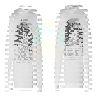 Hurley Ky Vintage Evergreen Sunset Eighties Retro 80S 90S Long Sleeve T-Shirt - Thegiftio