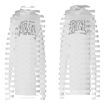 Indiana In Vintage Athletic Sports Style 80S 90S Long Sleeve T-Shirt | Seseable CA