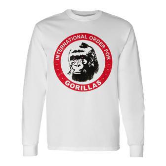 International Order For Gorillas Retro 80S Long Sleeve T-Shirt - Thegiftio UK