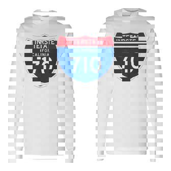 Interstate 710 California 長袖Tシャツ - Kawaiitshirt