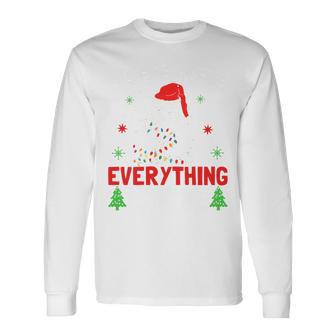 It's Fine I'm Fine Everything Is Fine Xmas Cat Christmas Long Sleeve T-Shirt | Mazezy