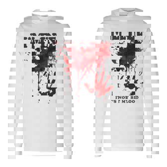 Jeais Bien Ce N'est Pas Monang Chemise Bloodplatter Bloody T-shirt à manches longues - Cadeauxyz