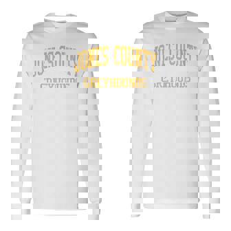 Jones County High School HS Gray GA Vintage Sports Long Sleeve T-Shirt | Mazezy
