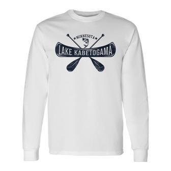 Lake Kabetogama Minnesota Vintage Distressed Long Sleeve T-Shirt - Thegiftio UK