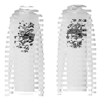 Laúd Y Cuerno Medieval Instrumentos Musicales Camiseta de manga larga - Regaloses