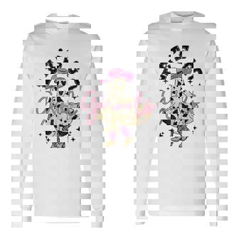 Let's Go Ghouls Ghost Cowgirl Western Halloween Long Sleeve T-Shirt | Seseable UK