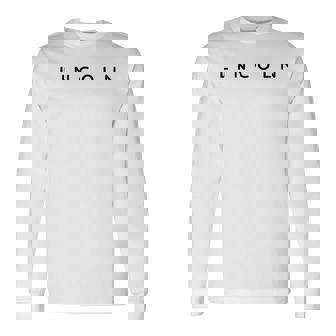 Lincoln Personalized Name Modern Font Contemporary Long Sleeve T-Shirt | Mazezy