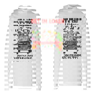 Get In Loser We'Re Going Christmas Shopping Santa Long Sleeve T-Shirt | Mazezy