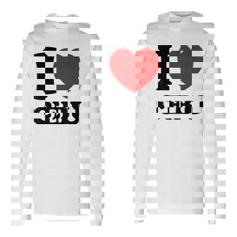 I Love Cebu フィリピン フィリピン人 長袖Tシャツ - Kawaiitshirt