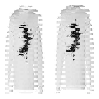 Luna Arte Dibujo Abstracto Ilustración Gráfica Luna Camiseta de manga larga - Regaloses