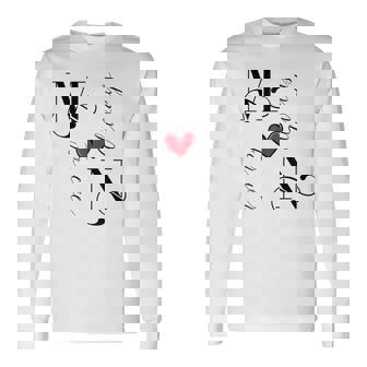 M & N カップル イニシャル 結婚式 記念日 新築祝い 長袖Tシャツ - Kawaiitshirt