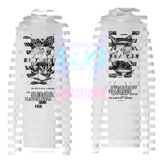 Masque Deki Pour Chat Panorama De Montagne Chamonix T-shirt à manches longues - Cadeauxyz