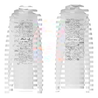 All I Need Is Travel Passport World Stamps Travel Airplane Long Sleeve T-Shirt - Monsterry