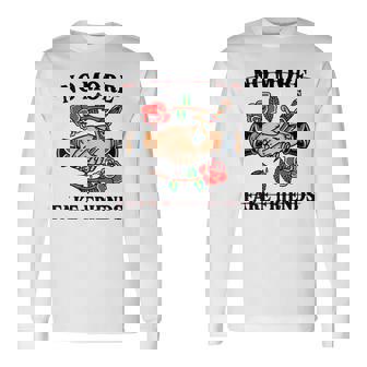 No More Fake Friends 伝統的なタトゥーインク オールドスクール エッジー 長袖Tシャツ - Kawaiitshirt