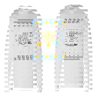 Not Today Santa Hanukkah Sweater Jewish Chanukah Long Sleeve T-Shirt - Monsterry