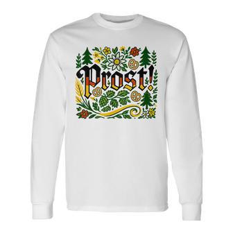 Oktoberfest Drinking Vintage German Prost Women Long Sleeve T-Shirt - Thegiftio UK