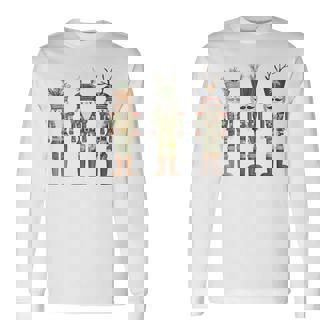 Old Camo Camouflage Nutcrackers Hunting Season Christmas Long Sleeve T-Shirt - Monsterry