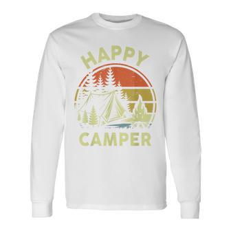 One Happy Camper Toddler Boy Camping Campfire Puns Long Sleeve T-Shirt - Thegiftio