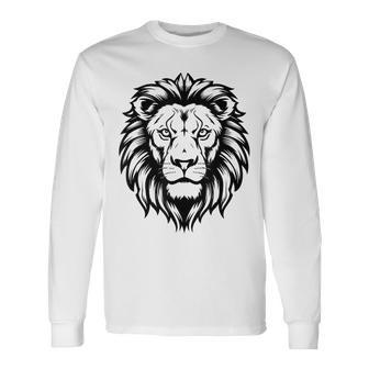 Orange Lion Face Netherlands Holland Long Sleeve T-Shirt - Thegiftio UK