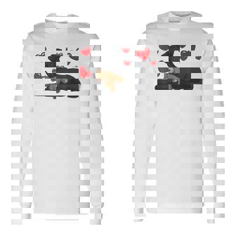 Patterdale Terrier Perro Con Peluche Y Muchos Corazones Camiseta de manga larga - Regaloses