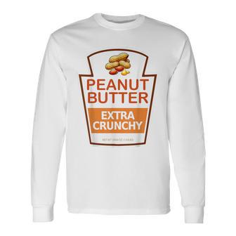 Peanut Butter Extra Crunchy For Halloween Long Sleeve T-Shirt - Thegiftio UK