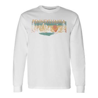 Pennsylvania Small Grey Long Sleeve T-Shirt - Thegiftio UK
