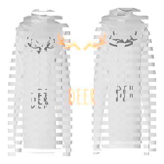 Pretend I'm A Deer Reindeer Sven Adult Cute Matching Long Sleeve T-Shirt - Thegiftio