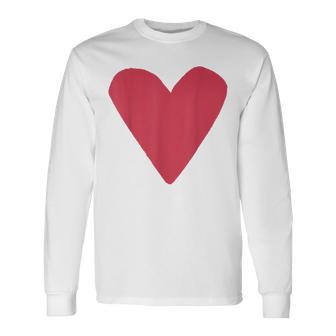 Red Heart Pink Long Sleeve T-Shirt - Thegiftio UK