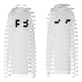 Retro Arcade Video Game Ghost Eyes Halloween Group Costume Long Sleeve T-Shirt | Mazezy