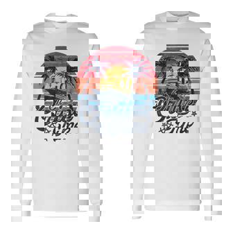 Retro Sunset Cruising On Cruise Time Hello Summer Vacation Long Sleeve T-Shirt - Thegiftio