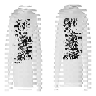 Retro Vive La Resistance Freedom Resistance Protest No Kings Long Sleeve T-Shirt - Thegiftio